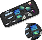 SourceTon 2 Packs Car Sun Visor Organizer, Car Visor Storage Anti-Slip Elastic Woven Board for Sunglass Holder Parking Fuel Card Digital Accessories