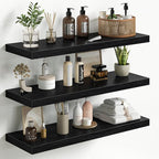 Fun Memories Floating Shelves for Wall 30 Inch Set of 3, Farmhouse Floating Shelves with Invisible Heavy Duty Bracket, 10 Inc