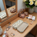 Velvet Ring Organizer Box - Ring Jewelry Box for Rings Earring, Jewelry Tray Rings holder Display Case for Girl Women (8.07"x