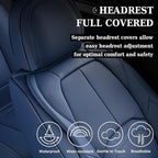 Coverado Seat Covers, Car Seat Covers Front Seats, Premium Nappa Leather Seat Covers for Cars, Waterproof Car Seat Protector 