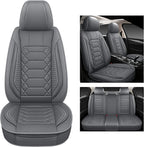 Leather Car Seat Covers Full Set, Waterproof Faux Leather Seat Covers for Cars, Non-Slip Car Interior Covers Universal Fit fo