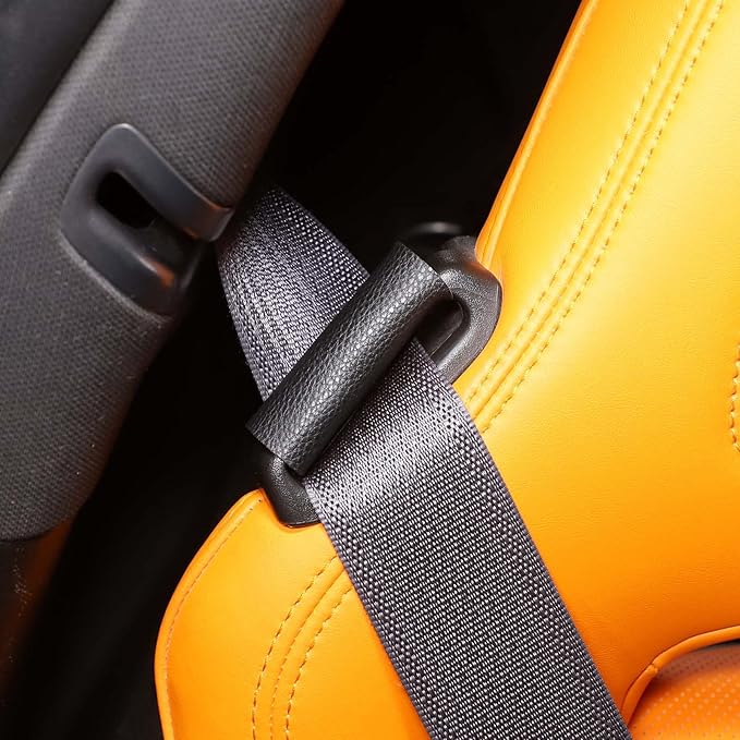 LLKUANG Seat Belt Stay Clips Compatible with Chevrolet Corvette C7 2014-2019,Car Seat Belt Buckle Anti Off Cover,Seat Belt Guide Anti-Belt Pop Guards Clips-2PCS