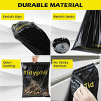 150 PCS Disposable Car Trash Bags Hanging, Leak-proof, Odor Seal. 2 Gallon Car Garbage Bags, Big Capacity. Independent of Car Trash Can, Easy Stick-On Car trash Bin for Car, SUV, Truck, Stroller.Black