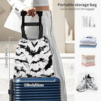 Car Trash Bag Large Hanging Can for Back of Seat, Cute Waterproof Car Garbage Bag for Vehicle, Travelling, Outdoor Cool Black Bats