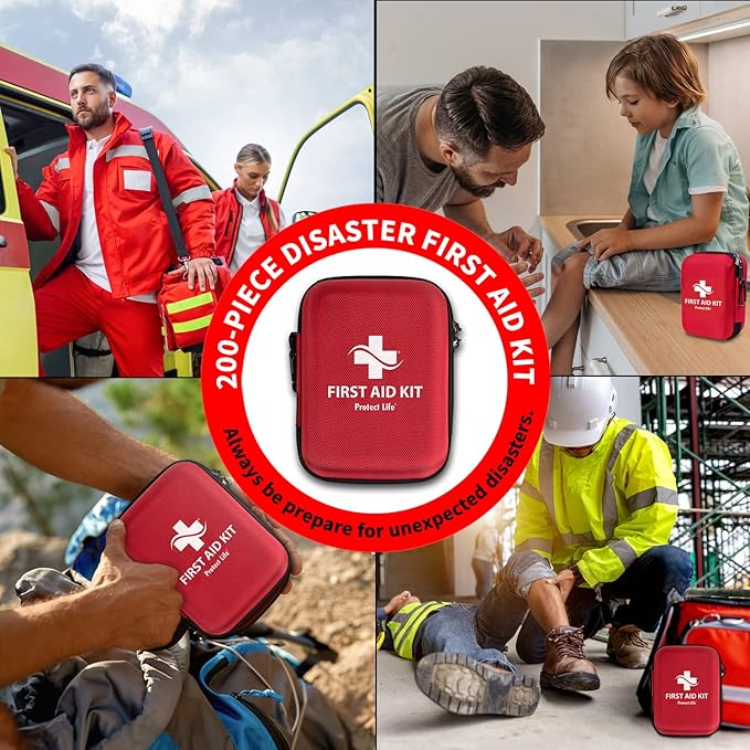 Protect Life Survival First Aid Kit for Home/Business, Camping Survival Kits | Mini Travel First Aid Kit | Camping Equipment 