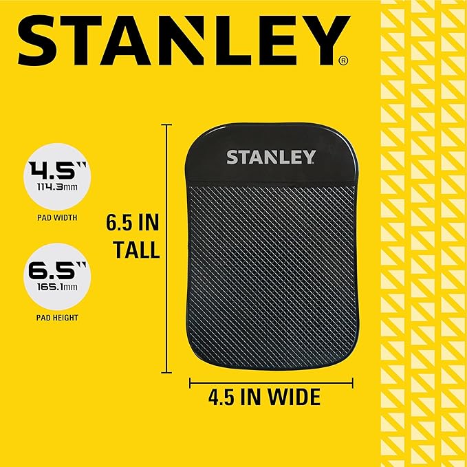 Stanley S4006 4.5" x 6.5" Extra-Strong Anti-Slip Grip Dashboard Gel Pad for Cell-Phone, Tablet, GPS, Keys or Sunglasses, Pack
