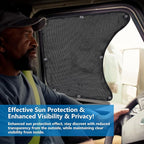 Side Window Sun Shade for Semi Truck, Interior UV Protection Truck Windows Shades RV Semi Truck Accessories Compatible with Freightliner, Volvo VNL, International Trucks