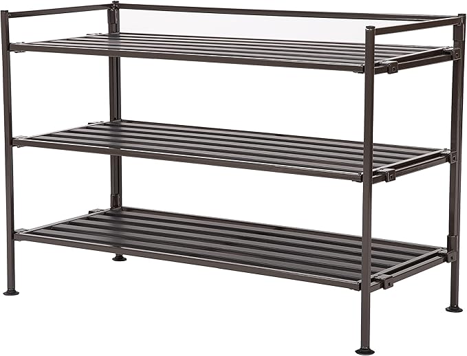 Seville Classics Sturdy Freestanding Storage Shelf for Bedroom, Closet, Entryway, Dorm Room Organizer Stackable Durable Metal