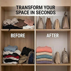 Acrylic Shelf Dividers for Closet Organization: Clear Removable 10/11.8" Tall X 11.8/10" Deep Clipless Separators 6 Pack for 