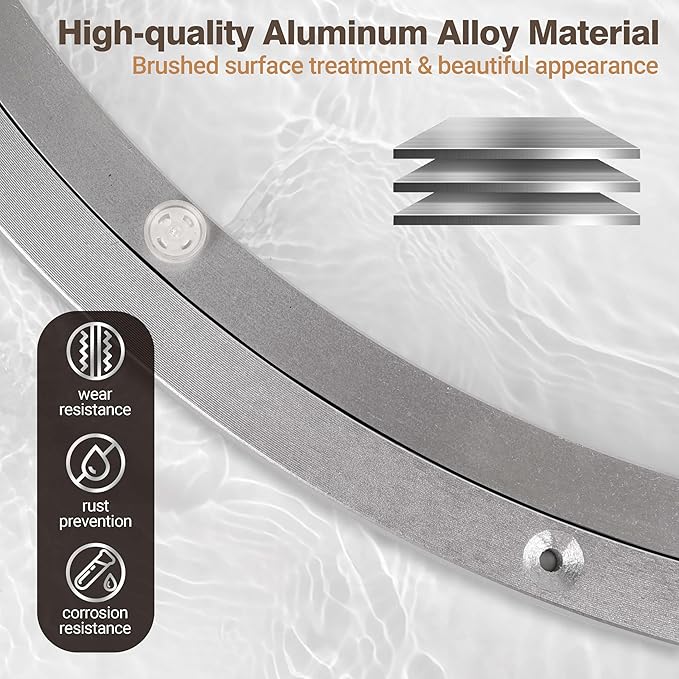 20 Inch Lazy Susan Aluminum Alloy Rotating Turntable Bearing, Non - Slip Metal Bearing Swivel Plate Hardware for Dining and W