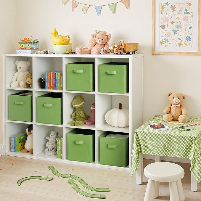 Cupic Cupid 11 Inch Storage Cube, Fabric Cube Storage Bin with Handles, Storage Cube Organizer for Clothes and Toys, Collapsi
