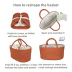 XUANGUO Large Baby Diaper Caddy Organizer for Girl Boy Rope Nursery Storage Bin Basket Portable Holder Tote Bag for Changing 