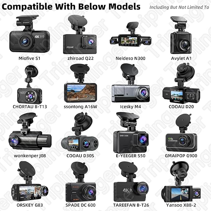 Dash Cam Rear View Mirror Mount for Rexing Rove SASINON SUVCON Miden BAEASU Azacvb lensuge DoHonest iZEEKER Galphi BOOGIIO Otovoda Miofive Lensuge zhiroad Neideso Avylet Camera Holder