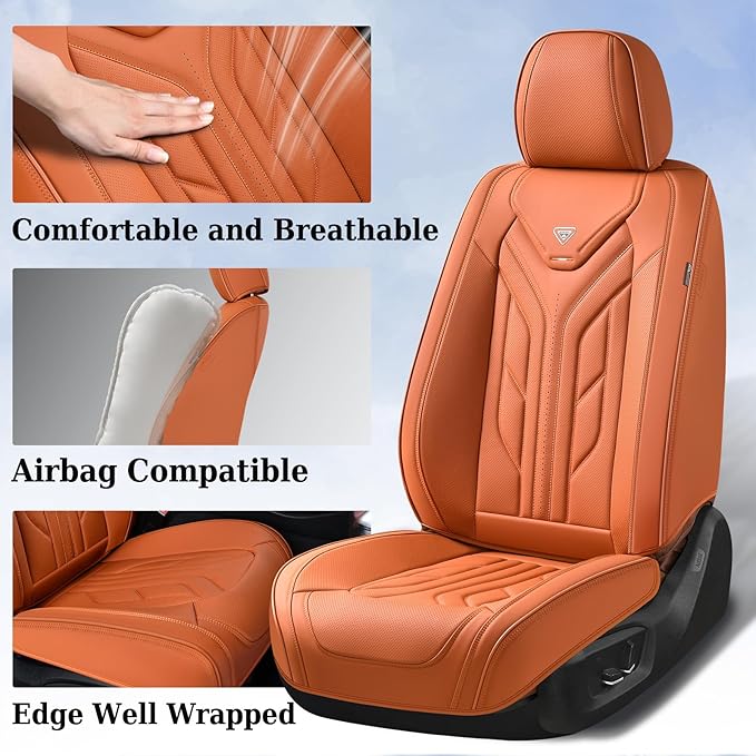 Coverado Seat Covers, Car Seat Covers Front Seats, Leather Seat Covers for Cars, Automotive Seat Covers Car Seat Protector Ca