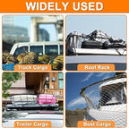 2’x3’ Bungee Cargo Net Stretches to 4'x6' for Truck Bed,Pickup Bed,Trailer,Motorcycle and Bike with 6 Adjustable Hooks Heavy Duty 5mm 2”x2” Mesh Holds Small and Large Loads by Cenipar