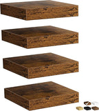 Fun Memories Floating Shelves for Wall, Rustic Wood Wall Mounted Shelves for Bathroom, Bedroom, Living Room and Kitchen, Stor