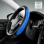Road Comforts Car Steering Wheel Cover - Microfiber Leather Steering Wheel Wrap Sports 14.5-15 Inch Steering Wheel Cover Non-