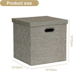 Posprica Storage Bins with Lids,13×13×13 Foldable Storage Cube Baskets Boxes Fabric Drawers for Closet Shelf Cabinet Bookcase