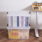 Citylife 6 Packs 69 QT Plastic Storage Bins with Lids Large Stackable Storage Containers for Organizing Clear Storage Box for