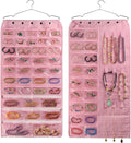 BB Brotrade Hanging Jewelry Organizer,Accessories Organizer,56 Pocket Organizer for Holding Jewelries (Pink-56 Pockets)