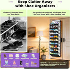 PAULONE 10-Pocket Multi-Use Over the Door Organizer, Heavy Duty 95lbs Capacity with Breathable Mesh, Versatile Hanging Storag