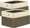 BALEINE 2 Pack Fabric Closet Storage Bins for Shelves, Linen Closet Organizers and Storage, Decorative Baskets for Organizing