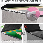 BALEINE File Organizer Box with Lid, Collapsible File Folder Organizer with Plastic Slide, Hanging File Folder Box for Office
