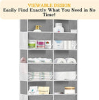 Over The Door Organizer 6 Tiers, Extra Large Behind Door Storage of 12 Compartments, 80 lbs Weight Capacity Hanging Storage O