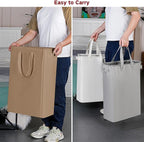 efluky Slim Laundry Basket, Narrow Laundry Hamper with Handles, Collapsible Dirty Clothes Hamper, Tall Laundry Bin for Laundr