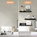 upsimples Acrylic Shelves for Wall Decor, 15" Display Shelf Perfume Organizer for Bathroom, Bedroom, Living Room, Floating Bo