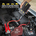 Scosche PBJ600 Portable Car Battery Jump Starter, 12V Jump Box, 600A Battery Booster, Jumper Cables Kit for Car (4.0L Gasoline/2.0L Diesel Engines) 10W Portable Power Bank, Battery Jumper w/LED Light