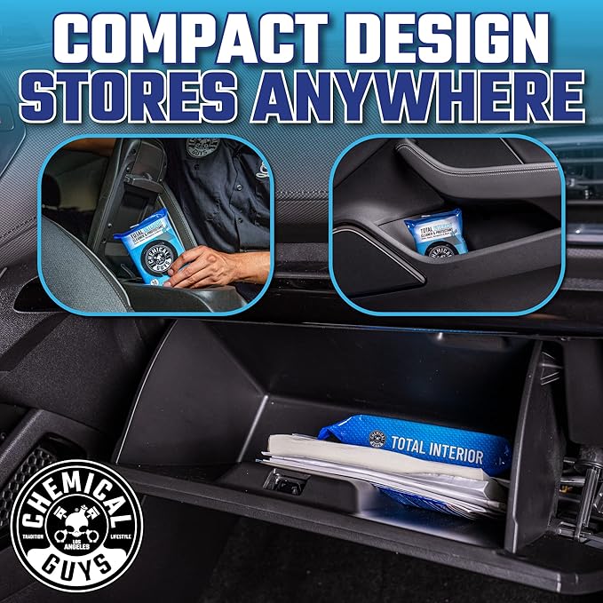 Chemical Guys PMWSPI22050 Total Interior Cleaner & Protectant Wipes Mega 100 Pack, Safe for Cars, Trucks, SUVs, Jeeps, Motorc