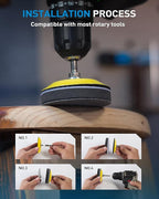 S SATC 143 PCS Headlight Restoration Kit, 3 Inch Hook and Loop Sanding Disc kit Drill Polisher Attachment, 60-10000 Grit Poli