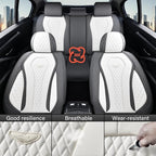 Coverado Seat Covers, Car Seat Covers Full Set, White Car Seat Cover, Car Seat Cushion Waterproof, Front Seats Back Seat Cove