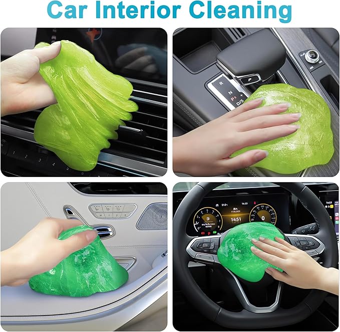 FiveJoy Car Cleaning Gels, 4-Pack Universal Auto Detailing Tools Car Interior Cleaner Putty, Dust Cleaning Mud for PC Tablet 