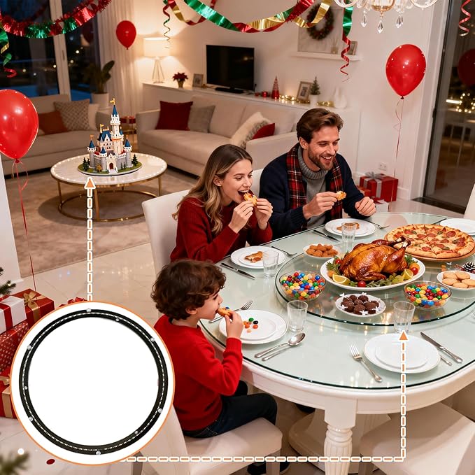 TamBee 20 Inch Lazy Susan Bearing Base, 450 lbs Load Capacity Heavy-Duty Mute Turntable Ring Lazy Susan Hardware for Dining T