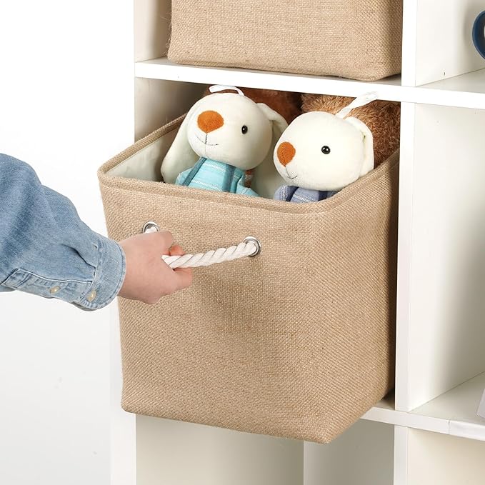 Temary Cube Storage Bins 11 Inch Fabric Storage Baskets 4 Pack Collapsible Storage Cubes Baskets for Gift Empty, Cube Organiz