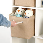 Temary Cube Storage Bins 11 Inch Fabric Storage Baskets 4 Pack Collapsible Storage Cubes Baskets for Gift Empty, Cube Organiz