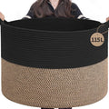 INDRESSME 115L Extra Large Storage Baskets for Organizing, Blanket Basket Living Room Dog Toy Bin, Wicker Storage Woven Laund
