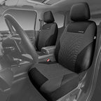 CAR PASS Emboss Tyre Front Seat Covers, Universal Fit Elastic Breath Premium Cloth seat Covers Front Seats only for Truck SUV