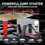 IDEAPLAY Jump Starter, 1500A Car Battery Jump Starter Portable for Up to 7.0L Gas and 5.5L Diesel Engine,Type C Fast