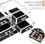 Sorbus Clear Makeup Organizer Display - Stylish Organization and Storage Case for Cosmetics, Jewelry & Hair Accessories - Spa
