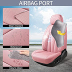 Pink Car Seat Covers,5 Seats Universal Seat Covers for Cars,Luxury Leather Comfortable Automotive Car Seat Protector Universa