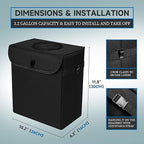 Tapha Car Trash Can with Lid, Leak-Proof Car Organizer and Storage, Waterproof Car Garbage Can, Multipurpose Trash Bin for Car