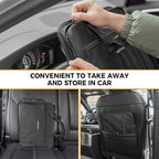 JOYTUTUS Steering Wheel Tray, Back Seat Headrest Tray for Eating Food and Drink, Work Table for Writing and Steering Wheel Laptop Desk, Car Organizer for Commuters, Travel, Family (16.54'' x 11.8'')