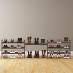 Simple Houseware 3-Tier Shoe Rack Storage Organizer, Bronze – Space-Saving Shoe Shelf, Holds 9–16 Pairs, Sturdy Metal Frame, 
