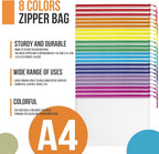 24pcs Mesh Zipper Pouch Bags Puzzle Storage Bags, A4 13x9 Inches Large Reusable Zipper Pouches for Classroom Organizing Board