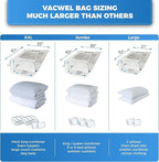 10-Pack XXL - Jumbo Vacuum Storage Bags - Space Vacuum Storage Bags for Clothing Space - Ideal for Comforters, Blankets & Sea