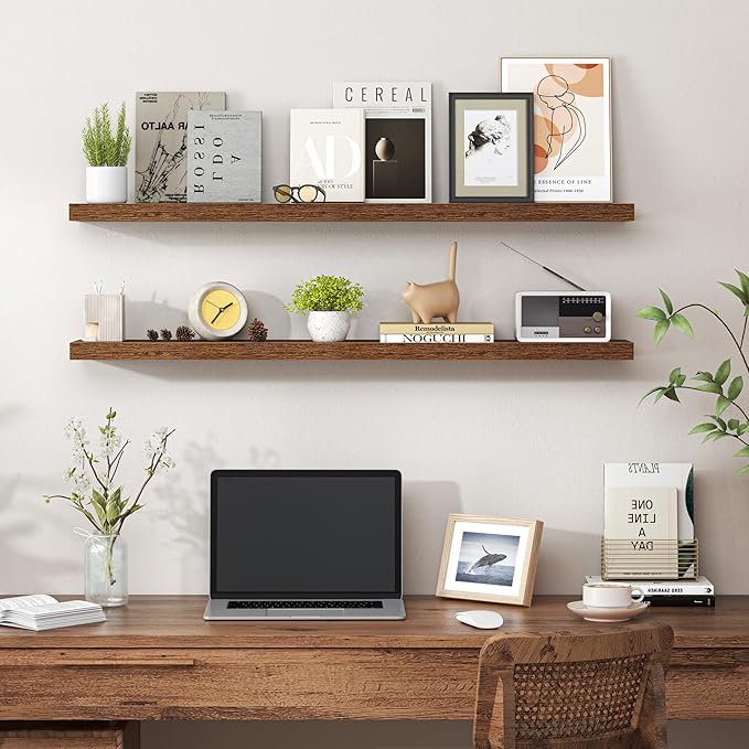 Heimlove Floating Shelves for Wall 40 Inch,Mounted Storage & Display Hanging Shelf with Invisible Brackets,for Bedroom,Living