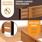 6 Pack Drawer Dividers 6 Inch High, 11”-17" Adjustable Bamboo Organizers Large Expandable Drawer Separators for Cloths, Dress